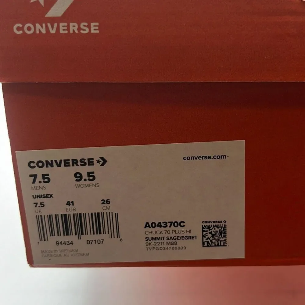 Converse Chuck 70 Patchwork‎ High Top Sneaker- Unisex A04370C  W-9.5 / M-7.5 NWB - Picture 9 of 9